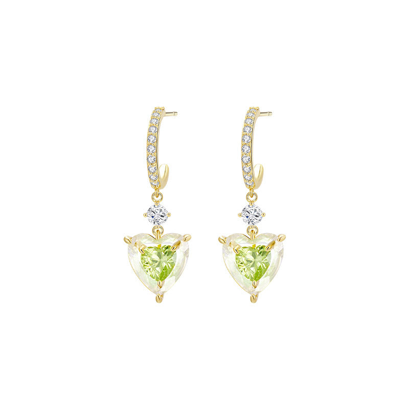 Palette Series Green Heart Earrings Cn550