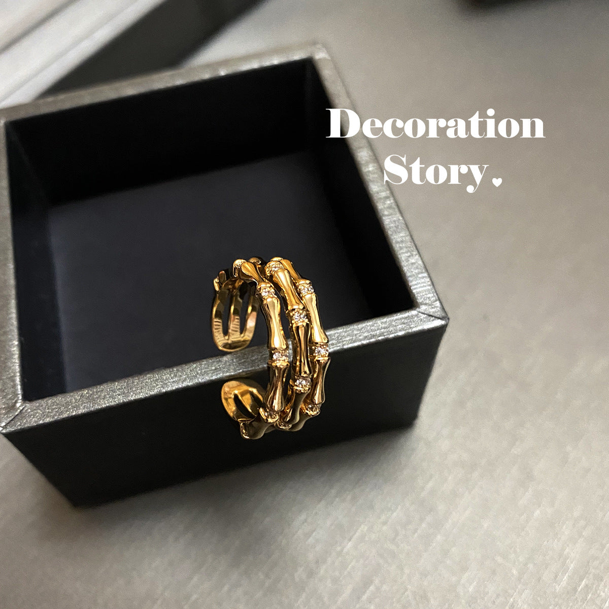 Tough Bamboo Ring Female 18K Gold Cn509