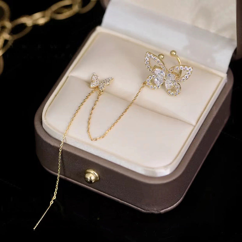 나비 통합 귀 문자열 귀걸이 Cn364