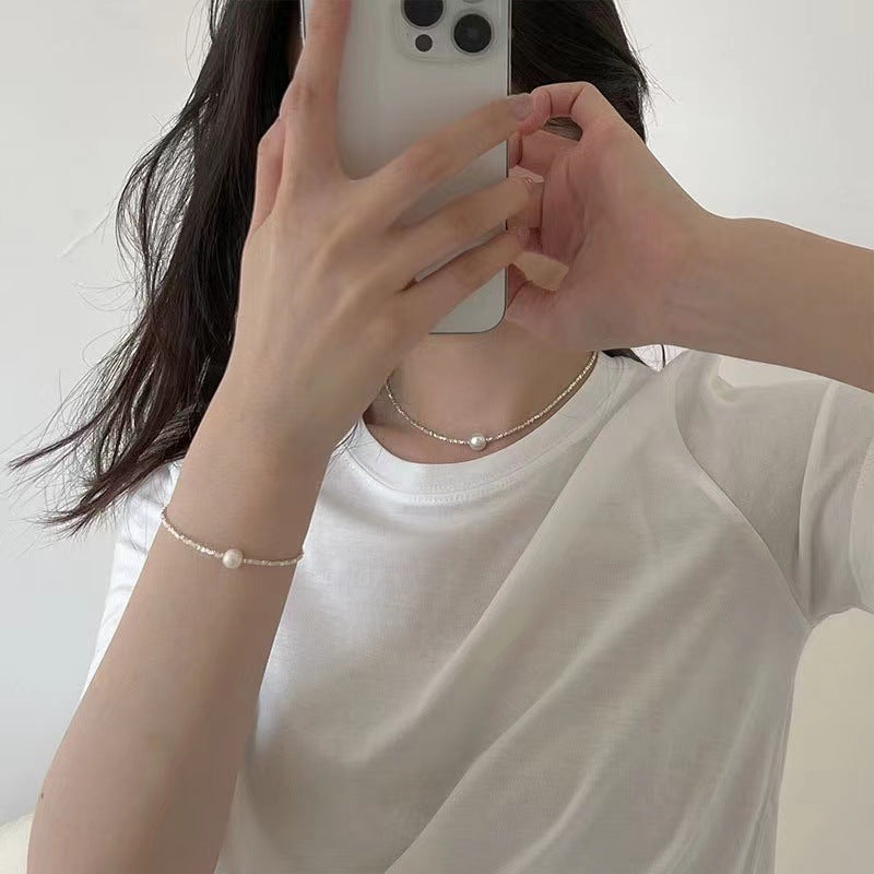 Gümüş klavikula zinciri s925 gümüş cn367 küçük parçalar