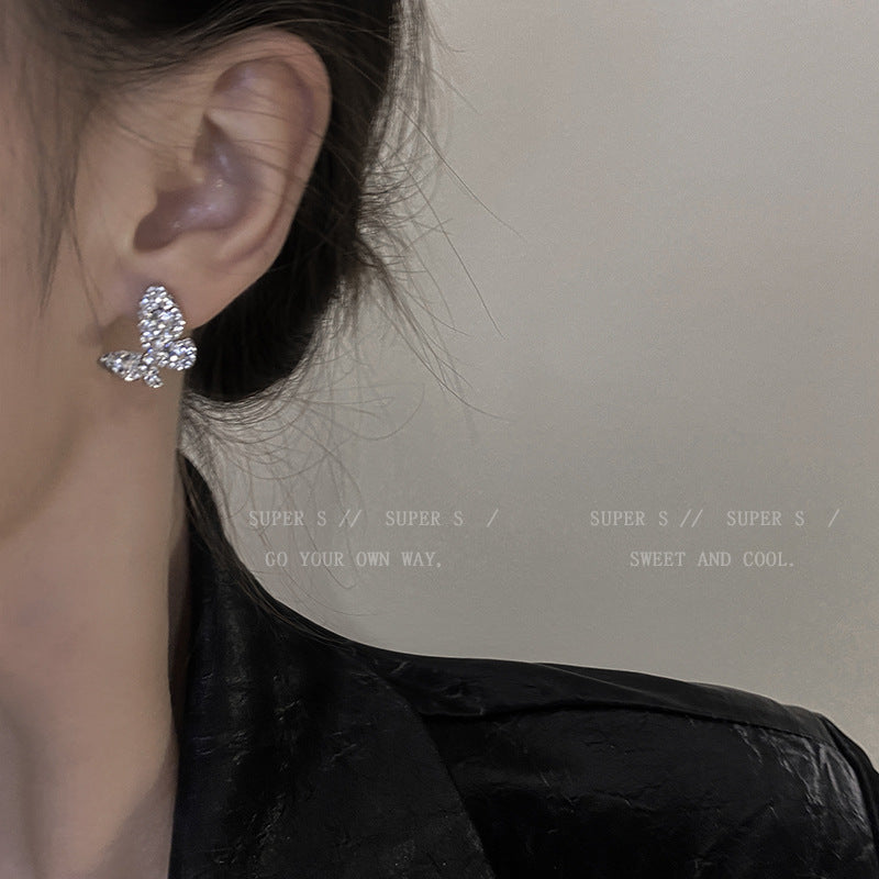 Full Diamond Butterfly Earrings Cn0218