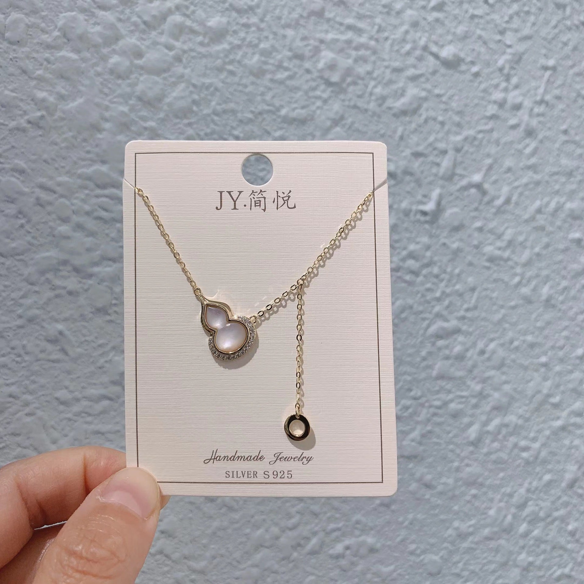 Natural Fritillary Gourd Clavicle Chain Necklace Cn472