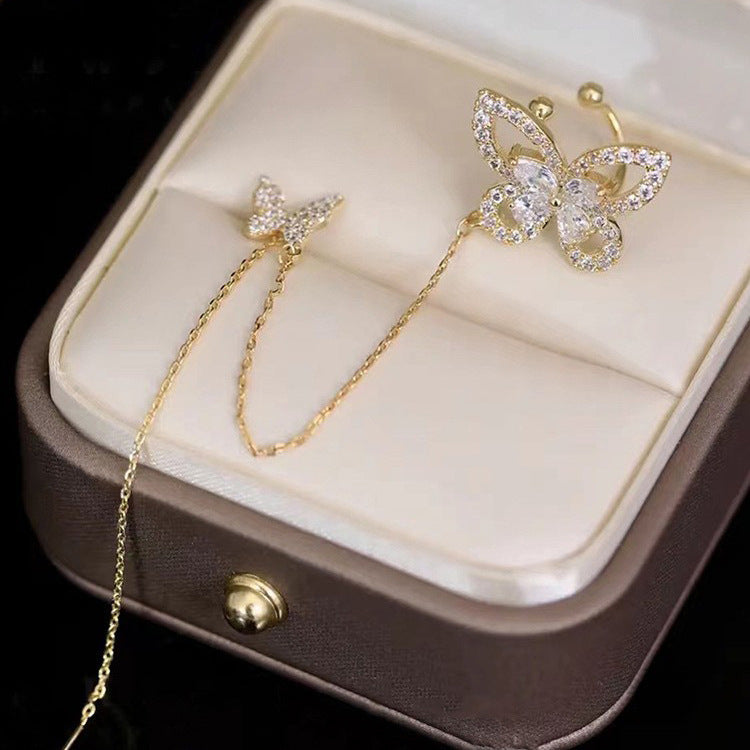 나비 통합 귀 문자열 귀걸이 Cn364