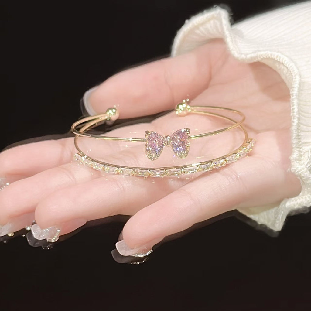 Bracciale farfalla rosa Cn377