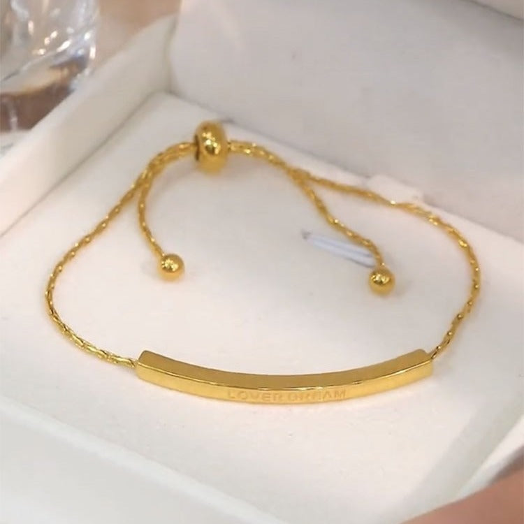 Bracelet Female Letter Elbow Minority Simple Personality Carrying Strap Bracelet Pull Adjustable Cn532