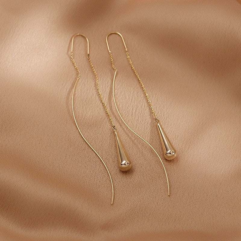 Tassel Hanging Earrings Female Long Eardrop Stud Earrings Cn574