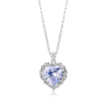 Heart of the Ocean Zircon Necklace, Ladies Clavicle Chain Single Zirconium Love Heart Pendant
