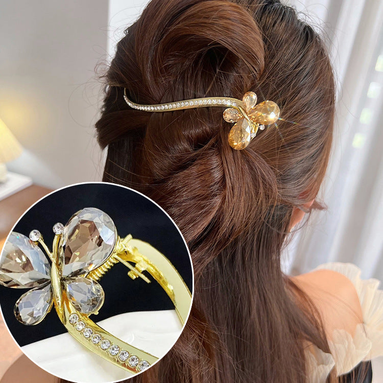 Crystal Diamond Back Head Barrettes Cn0230