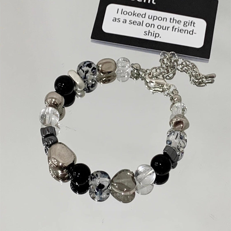 Gelang manik-manik biru safir Cn325