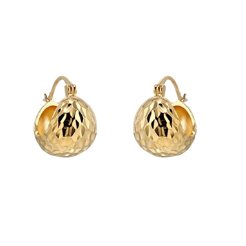 Gold Beanie Earrings Niche Design Sequined Earrings Cn413