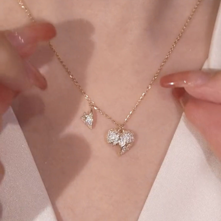 Micro Inlaid Zircon Love Necklace Cn432