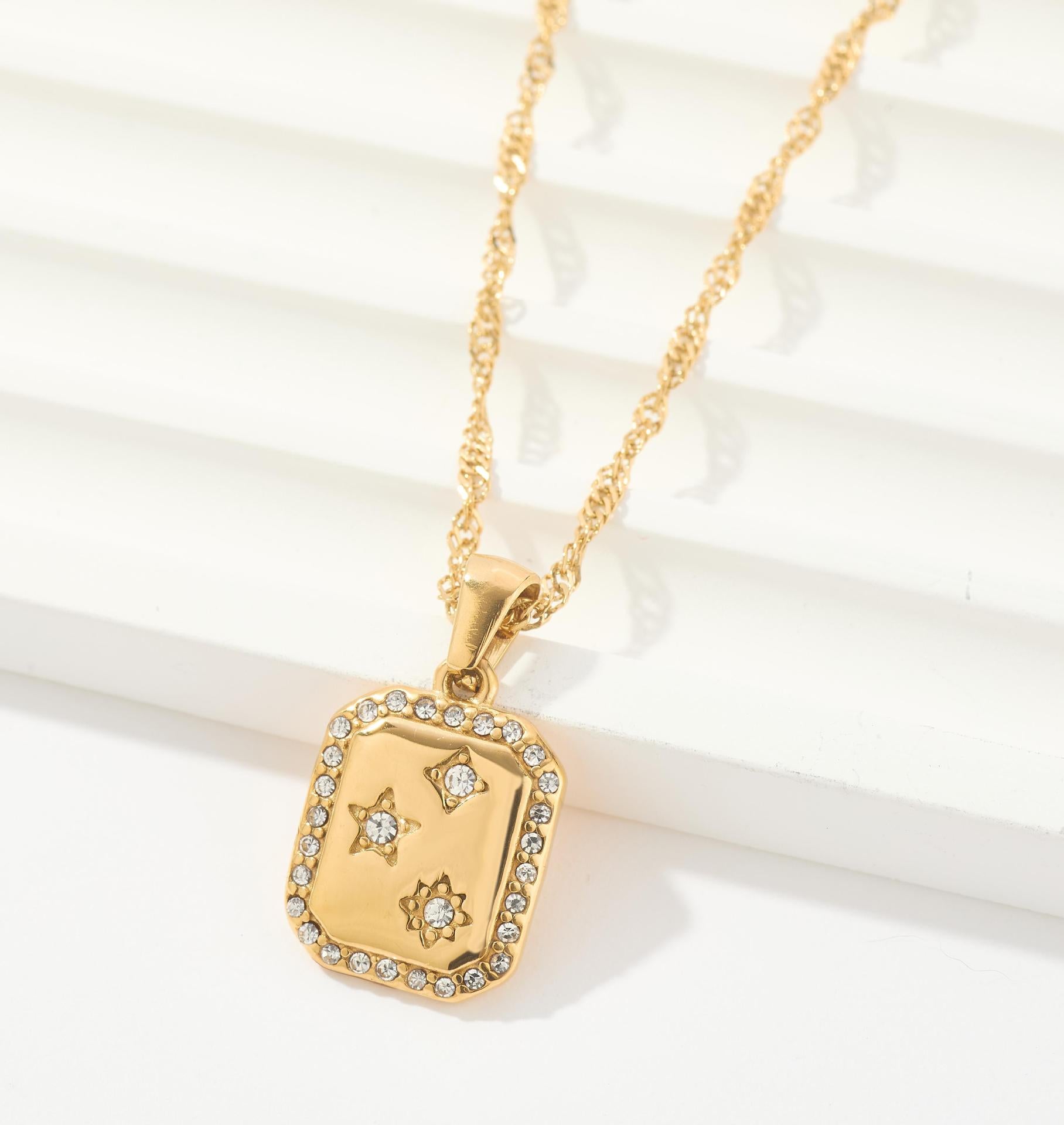 New titanium steel necklace women's simple fashion personality hot-selling women's collarbone chain jewelry