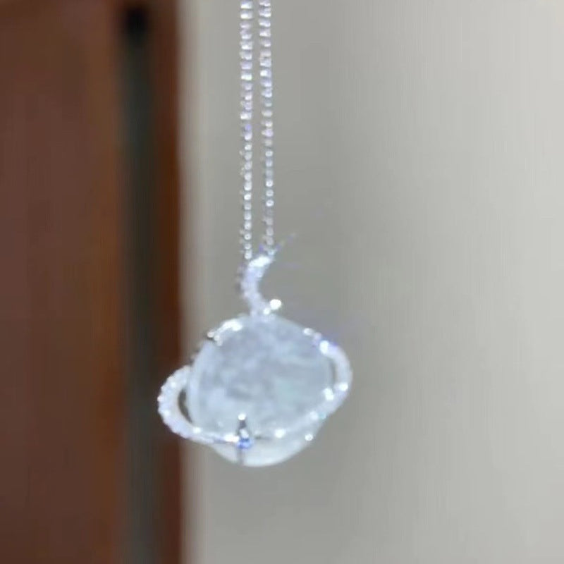 Kalung Planet Moon Cn317, sederhana Semua cocok