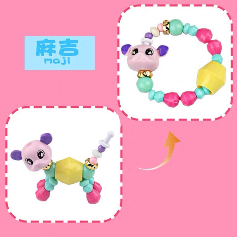Diy Children Girl Variety Bracelet Elf Magic Animal Children Puzzle Beads Twist Deformation Bracelet Ornament Cn555