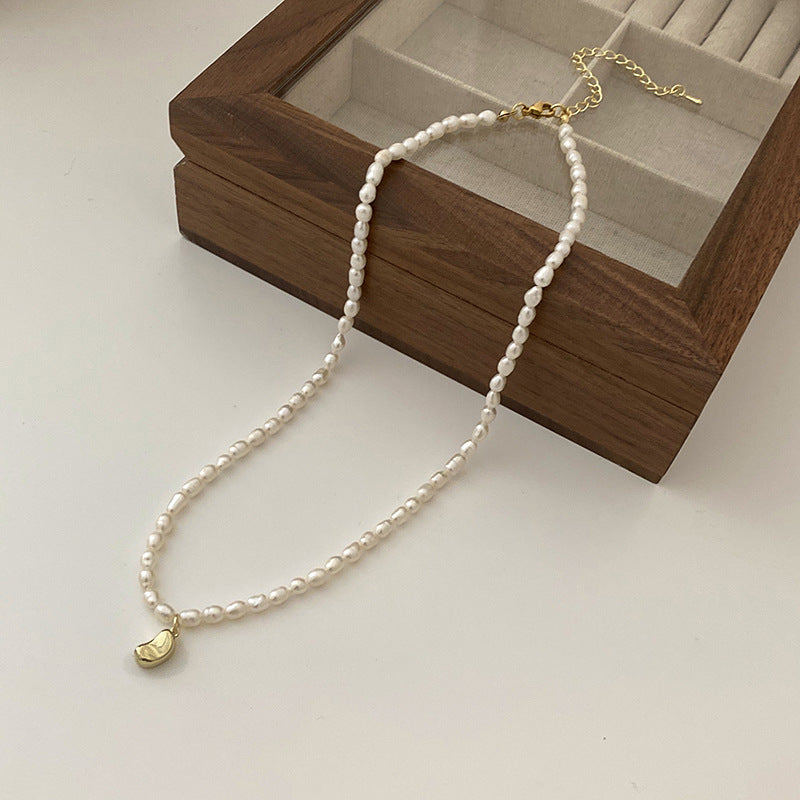 Freshwater Star Round Necklace Baroque Clavicle Four Star Necklace