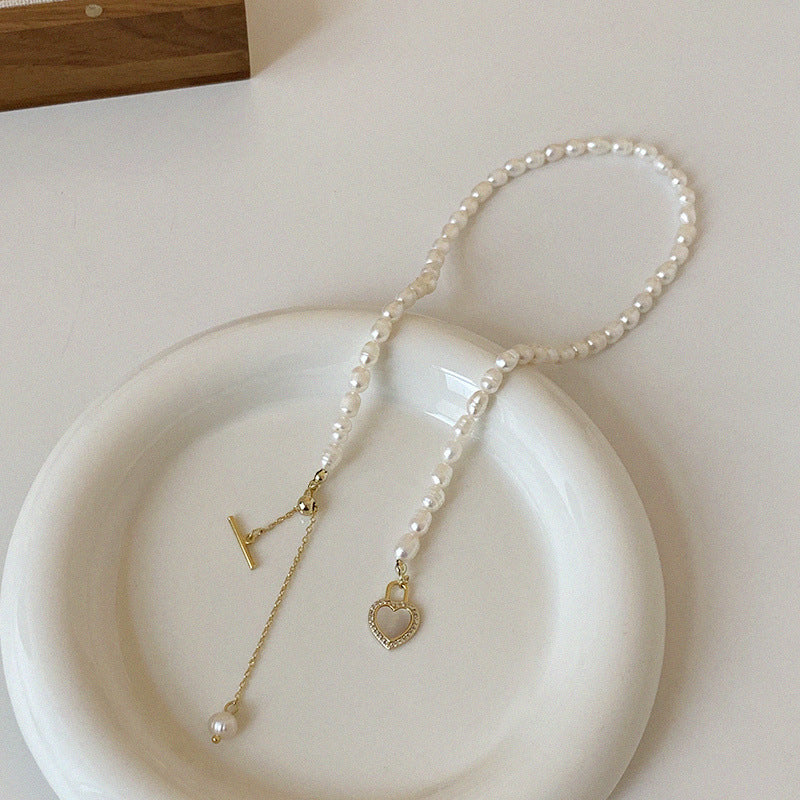 French gentle natural  love shell necklace female