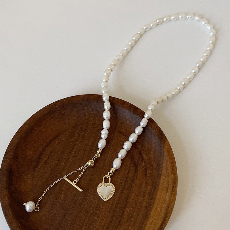 French gentle natural  love shell necklace female