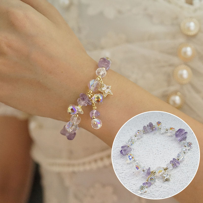 Irregular Amethyst Crystal Bracelet