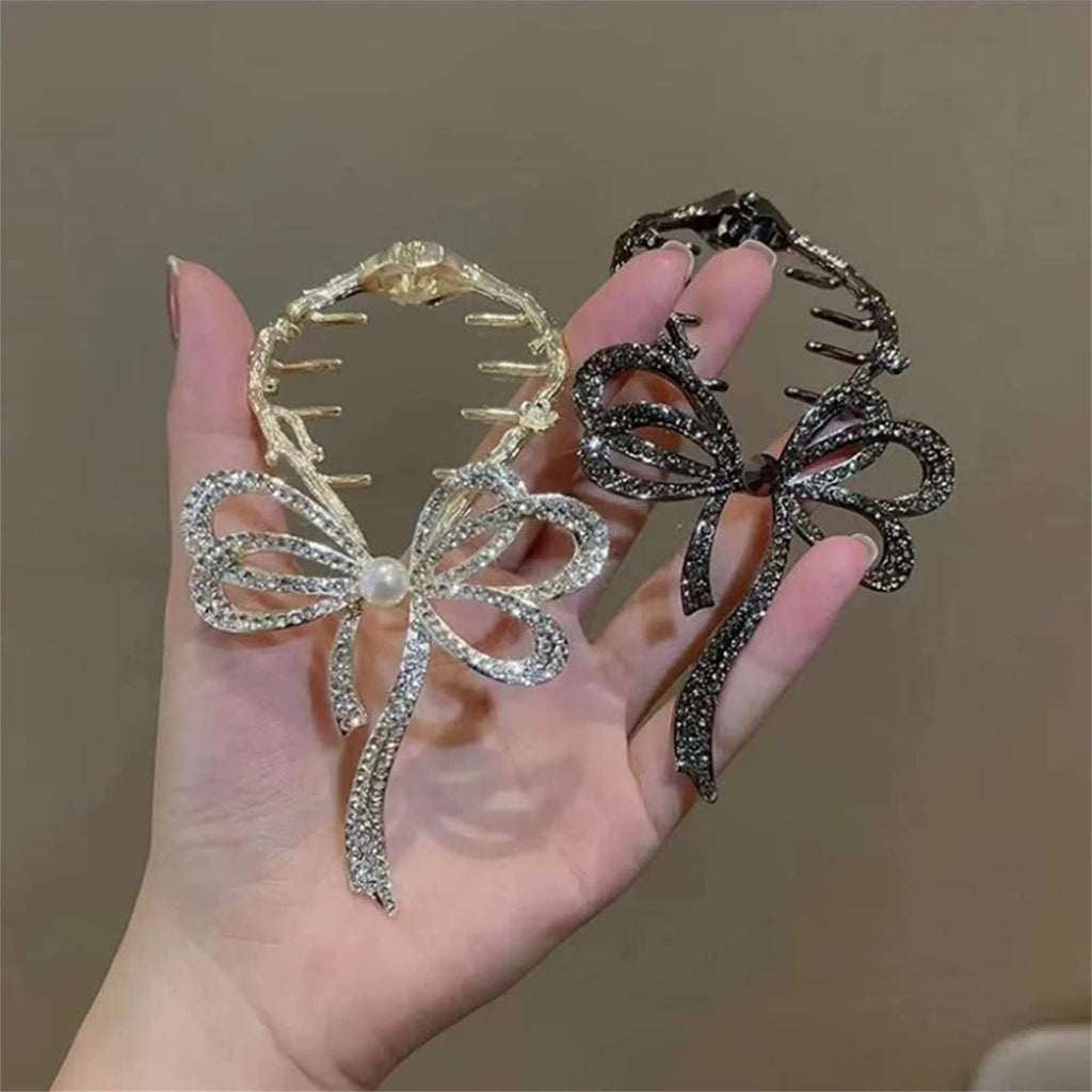 Rhinestone Bow Hairpin