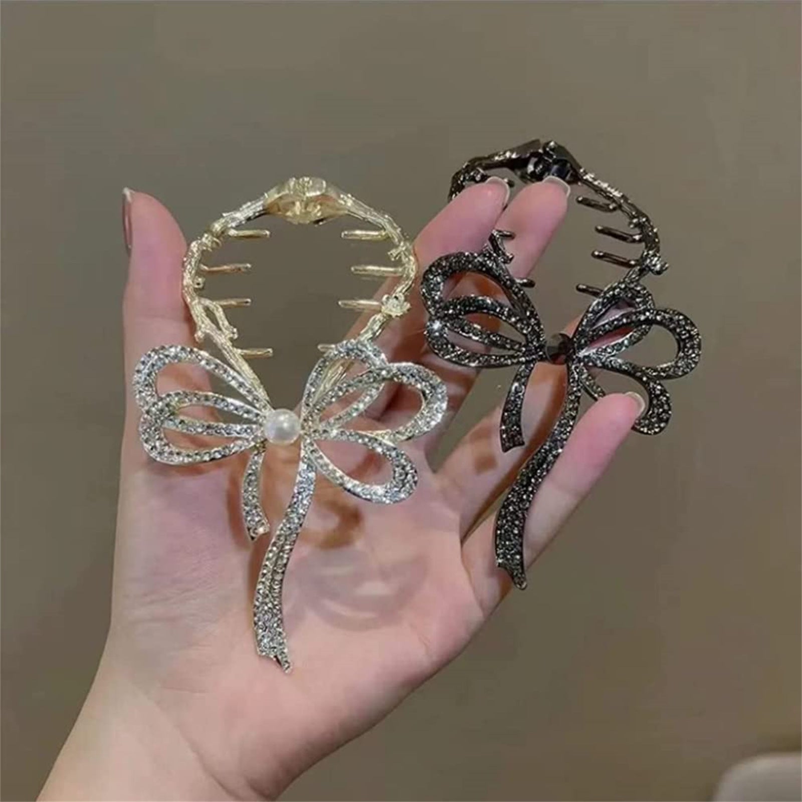 Rhinestone Bow Hairpin