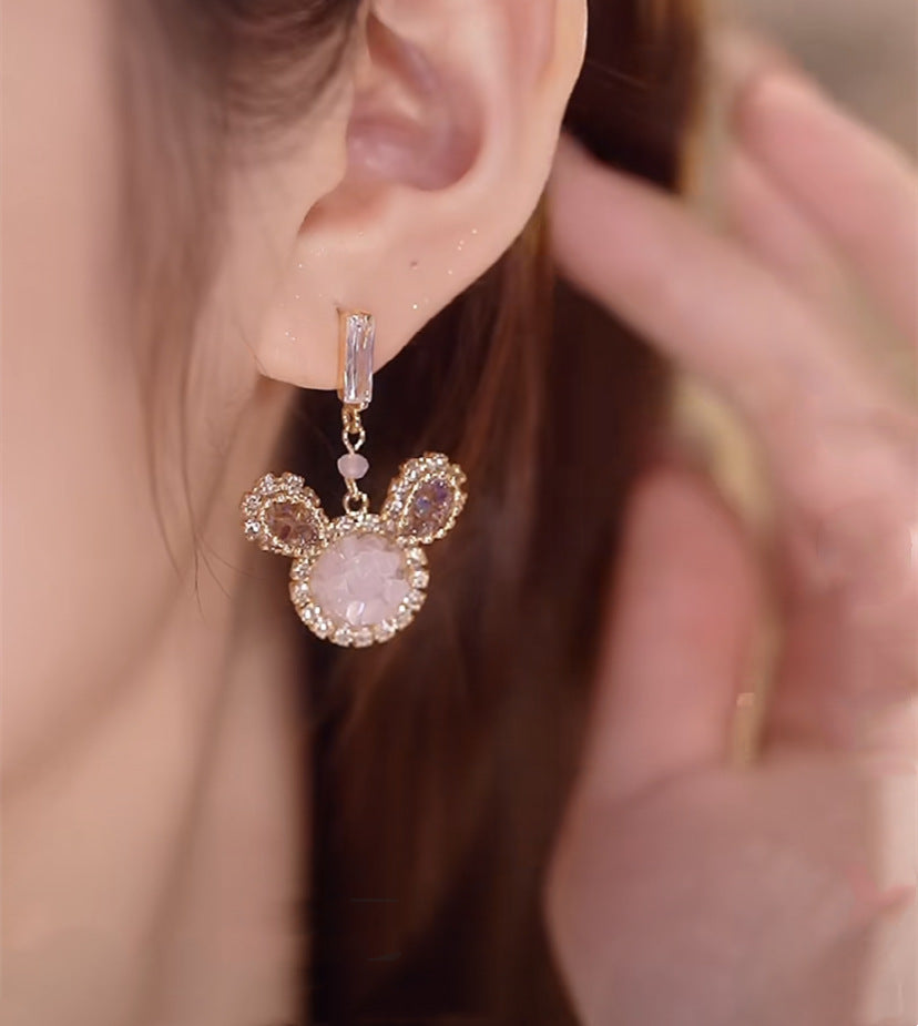 Pink cartoon earrings