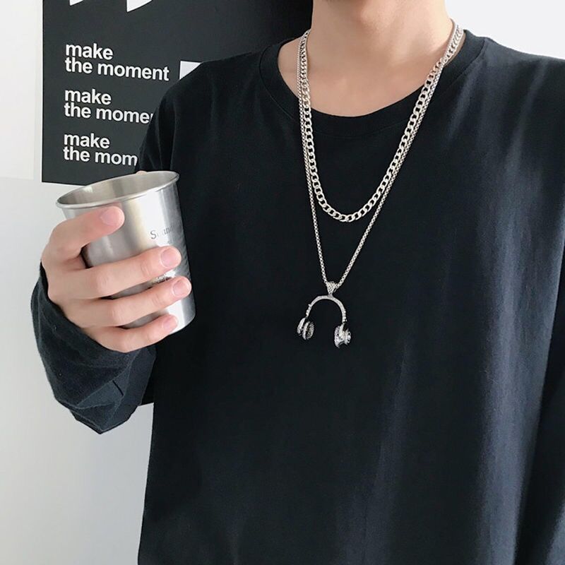 Collana Auricolare Personalizzata In Acciaio Al Titanio