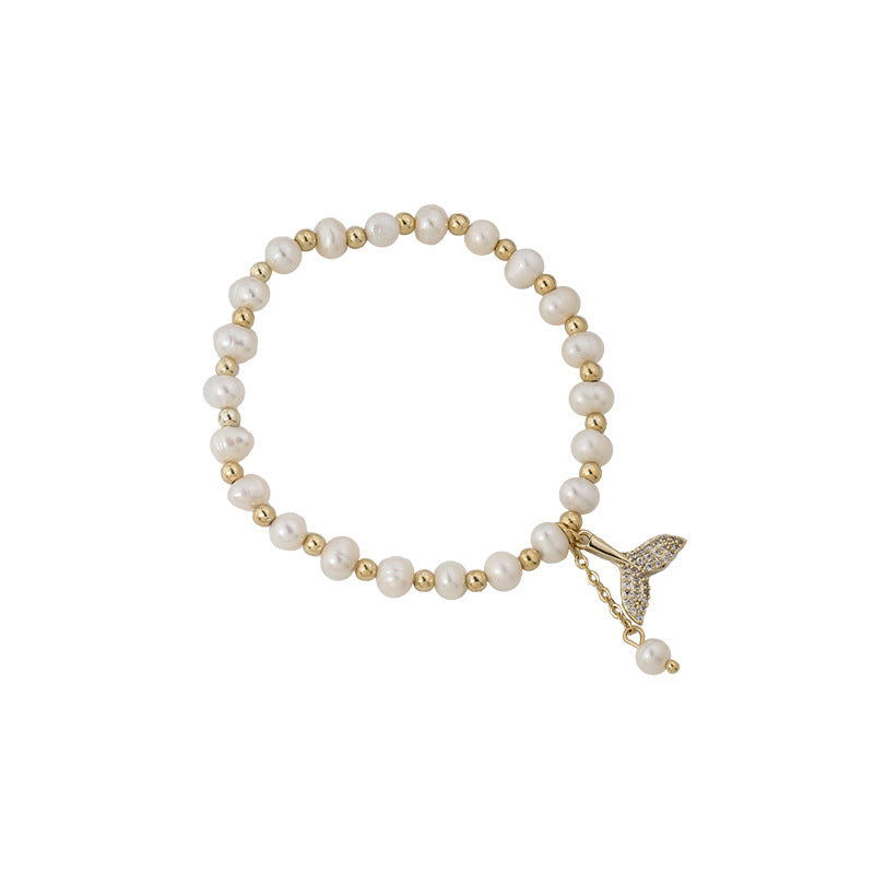 찬바람 크리스탈 피시테일 팔찌