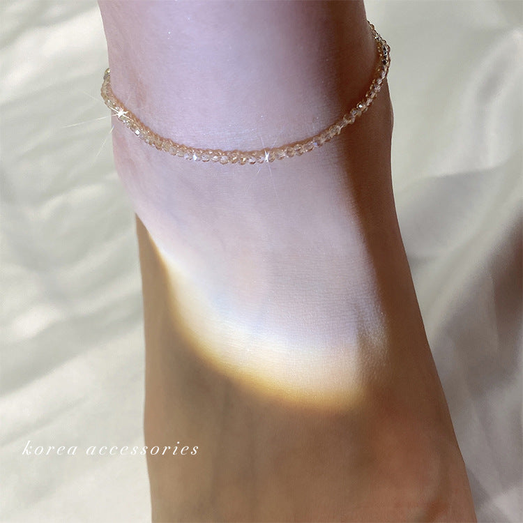 Crystal simple geometric bracelet anklet
