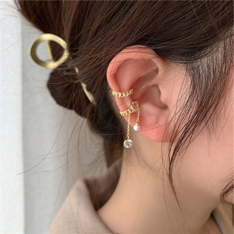 ست گیره گوش منگوله ای زیرکن سنس طرح فلزی