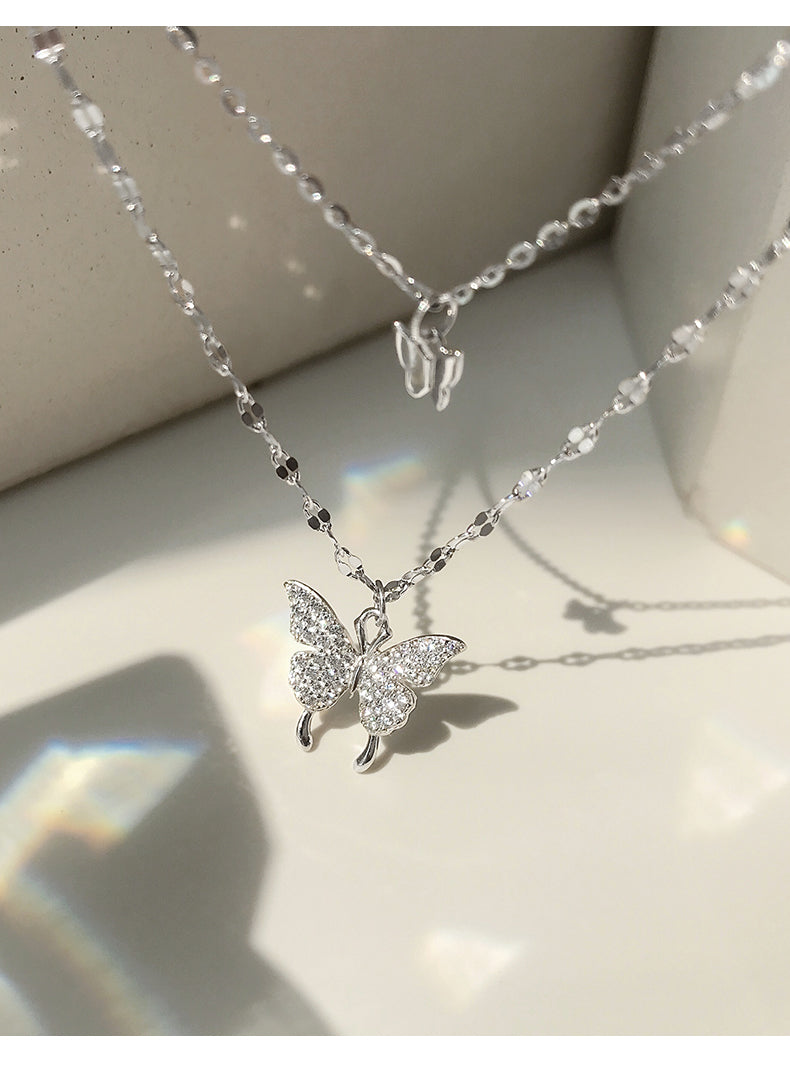 ডাবল বাটারফ্লাই নেকলেস মহিলা