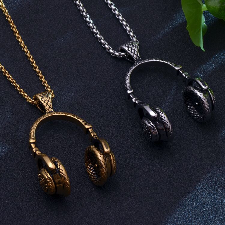 Personalized Headset Necklace Titanium Steel