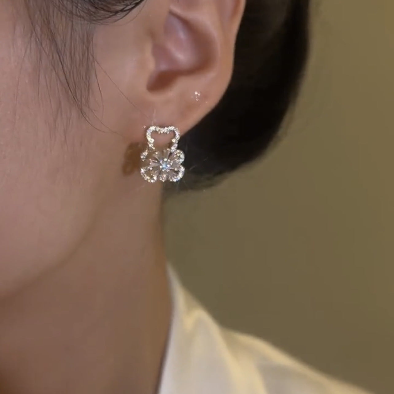 گوشواره چرخشی دانه برف خرس کوچولو