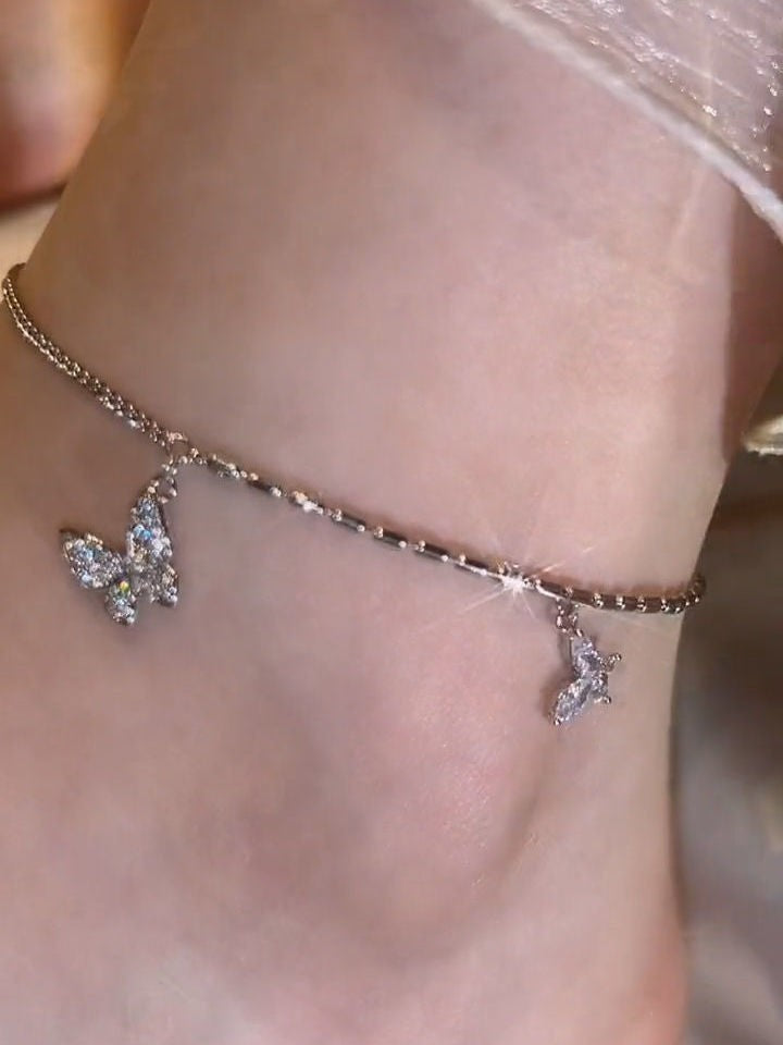 Small butterfly anklet