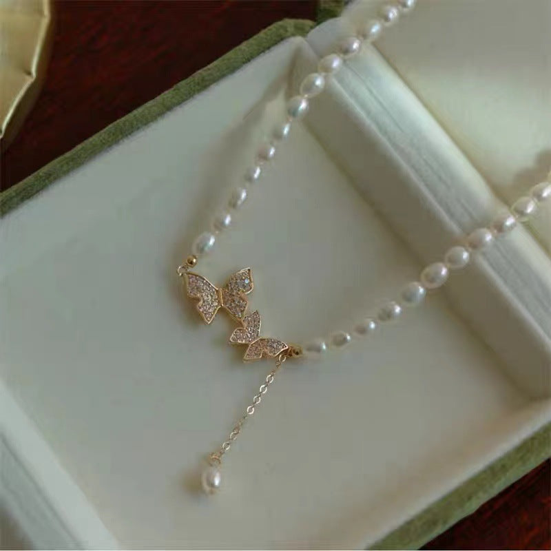 French gentle natural  love shell necklace female