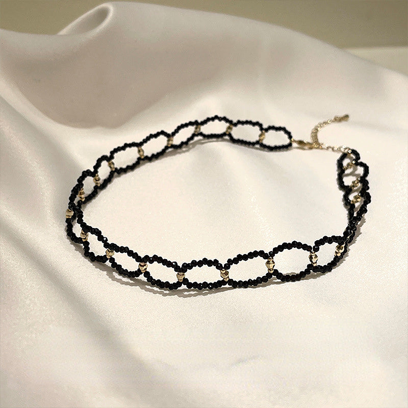 ডায়মন্ড ক্রিস্টাল বোনা নেকলেস