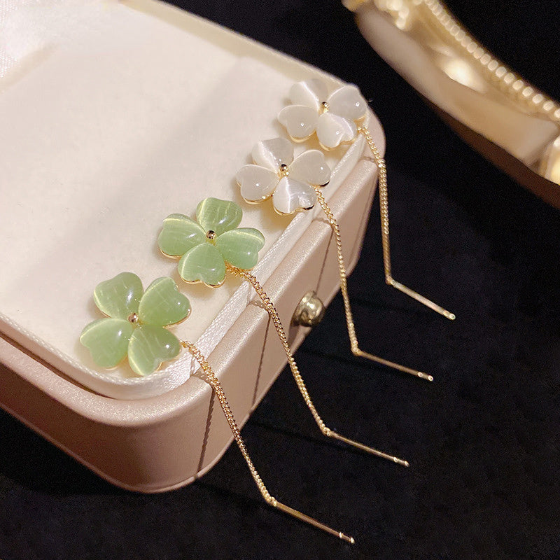 Opal floral long tassel ear line