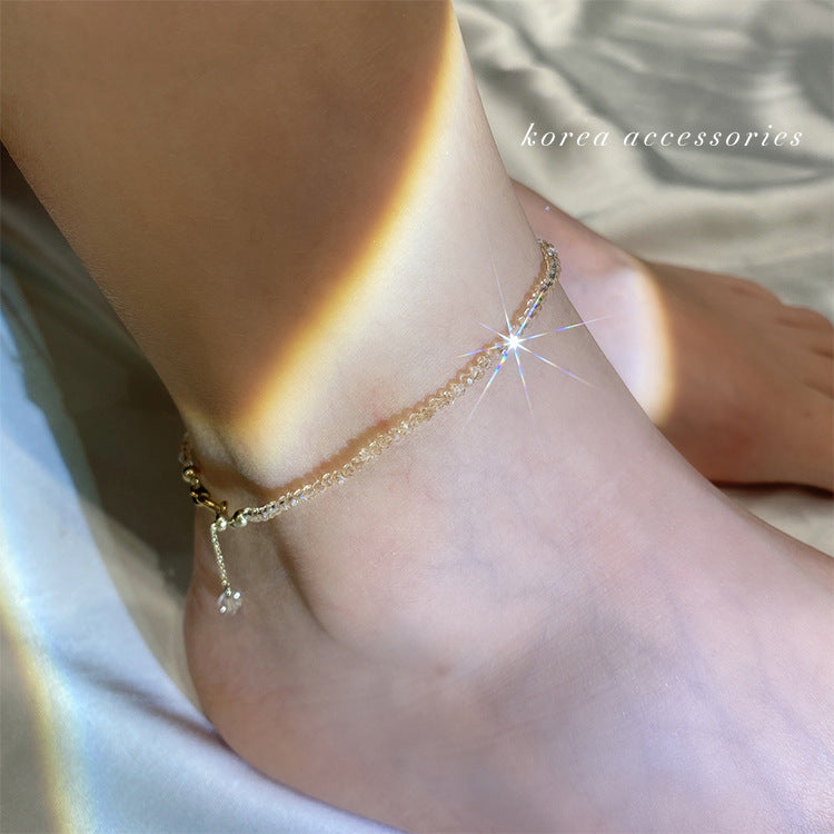 Crystal simple geometric bracelet anklet
