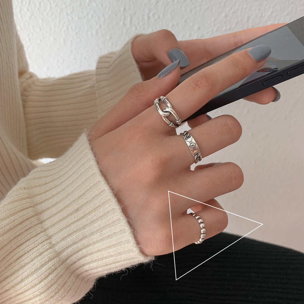 Cincin simpul kepribadian sederhana set isi 3