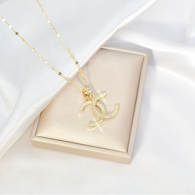 گردنبند حرف دوتایی ج