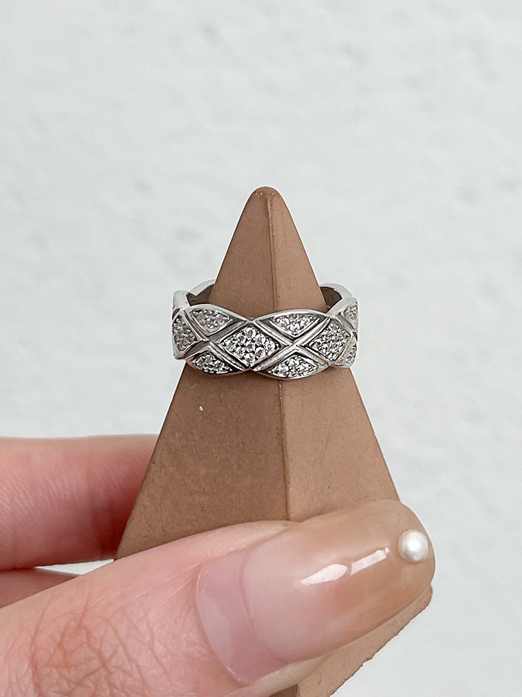 체인 오프닝 s925 스털링 실버 반지