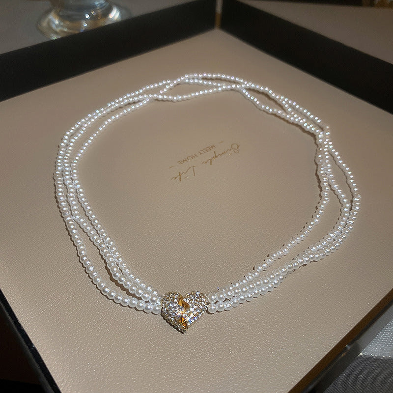 True Gold galvanisierte Magnet-Diamant-Liebes-Halskette