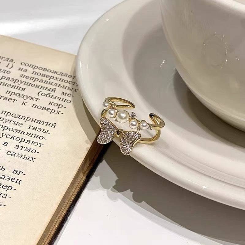 Cincin ganda busur zirkon bertatahkan mikro