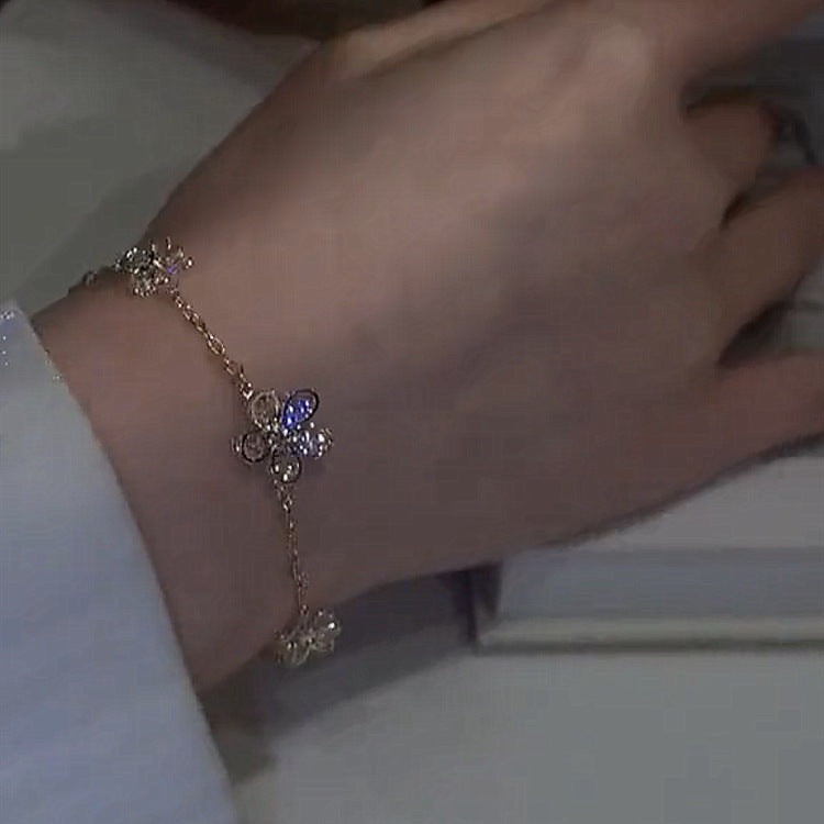 Flower zircon bracelet