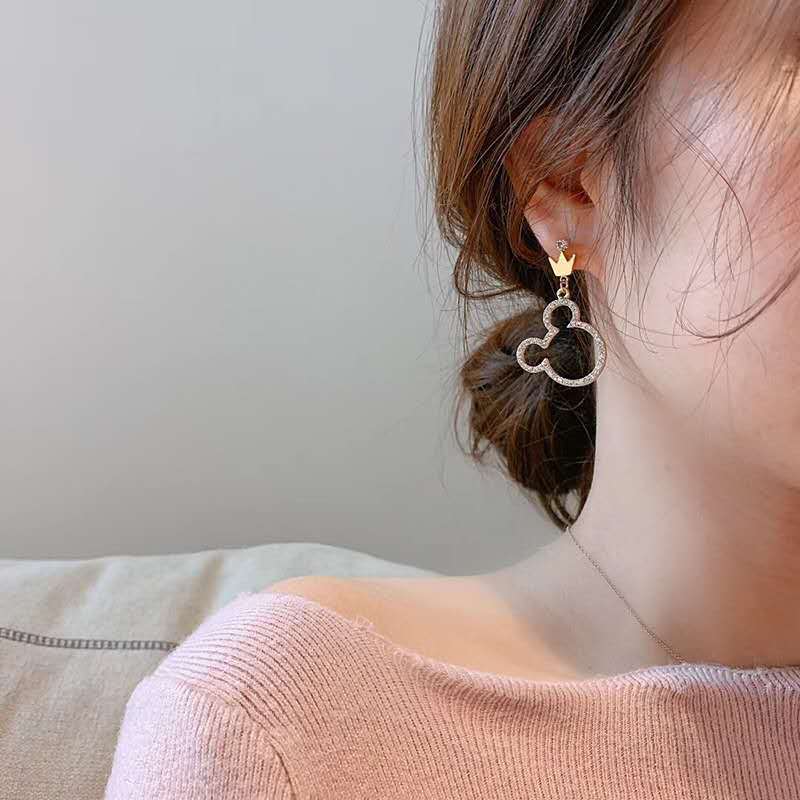 تاج بدلیجات زیبا وحشی مد وحشی سرگرم کننده گوشواره میکی