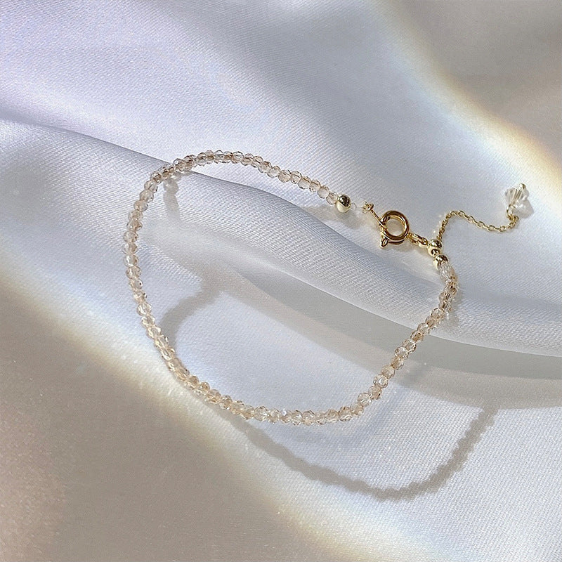 Crystal simple geometric bracelet anklet