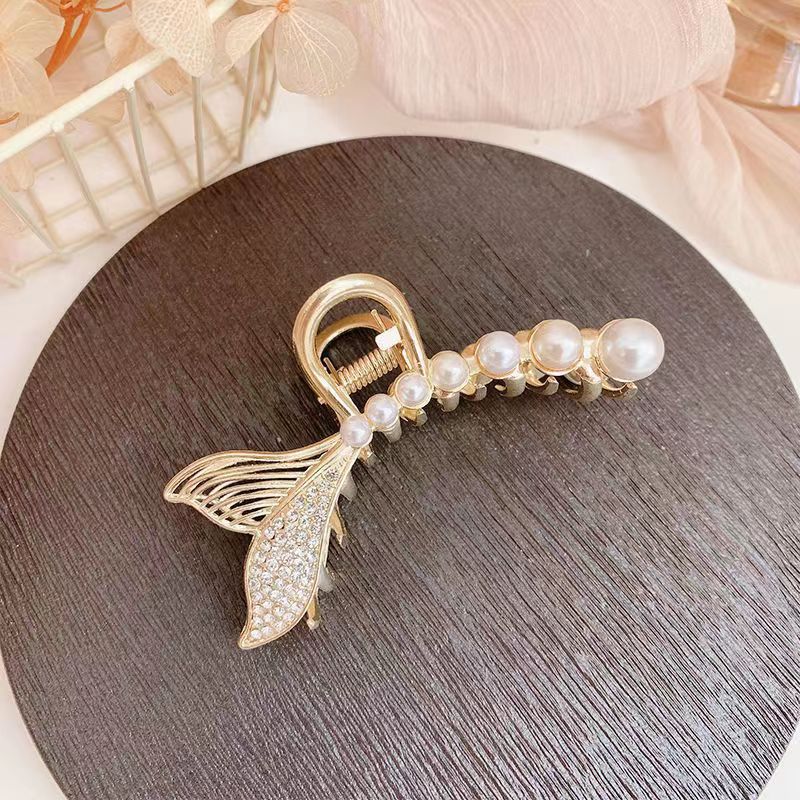 Design Back Head Mermaid Scratch Large Hairpin