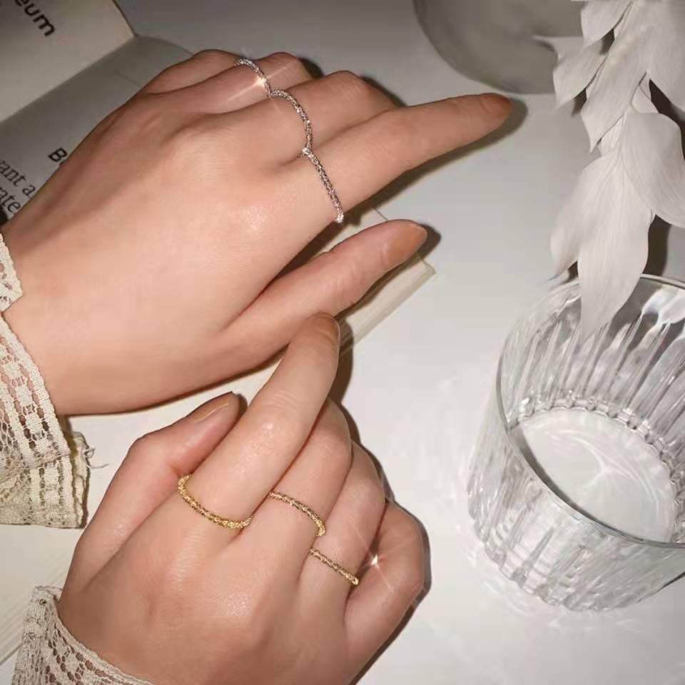 Nhẫn Lấp Lánh Nhẫn Gấp Sáng Bóng