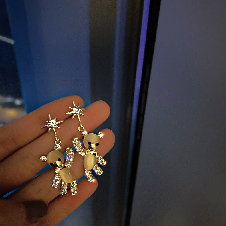 ناز خرس کامل گوشواره الماس گوشواره دختر