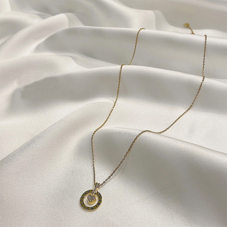 কিউপিডস হার্ট কাঁচের নেকলেস মহিলা ক্ল্যাভিকল চেইন