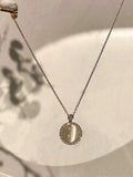 Collana con opale rotante Bracciale con anello di apertura femminile Ornamento a mano regolabile